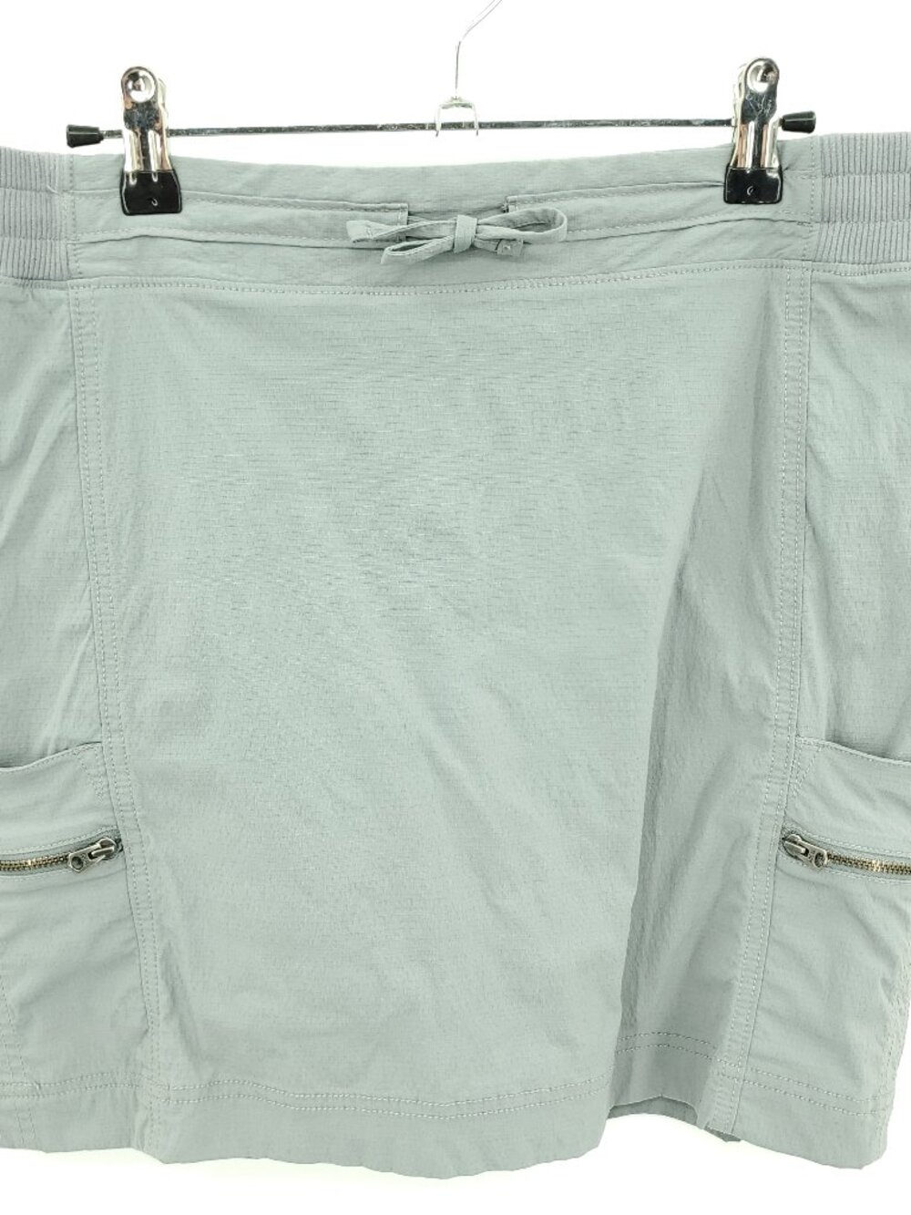 Athleta Trekkie Cargo Skort Skirt Pockets Size 12 Taupe Gray #537174
